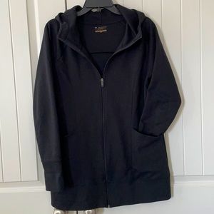 TEK GEAR Black Long Zip Up Hoodie